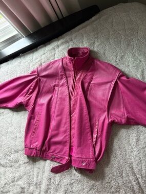 1980’s Buttery Lambskin Hot Pink Leather Jacket